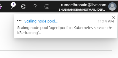 How to scale Azure Kubernetes Service Cluster by using Azure Portal
